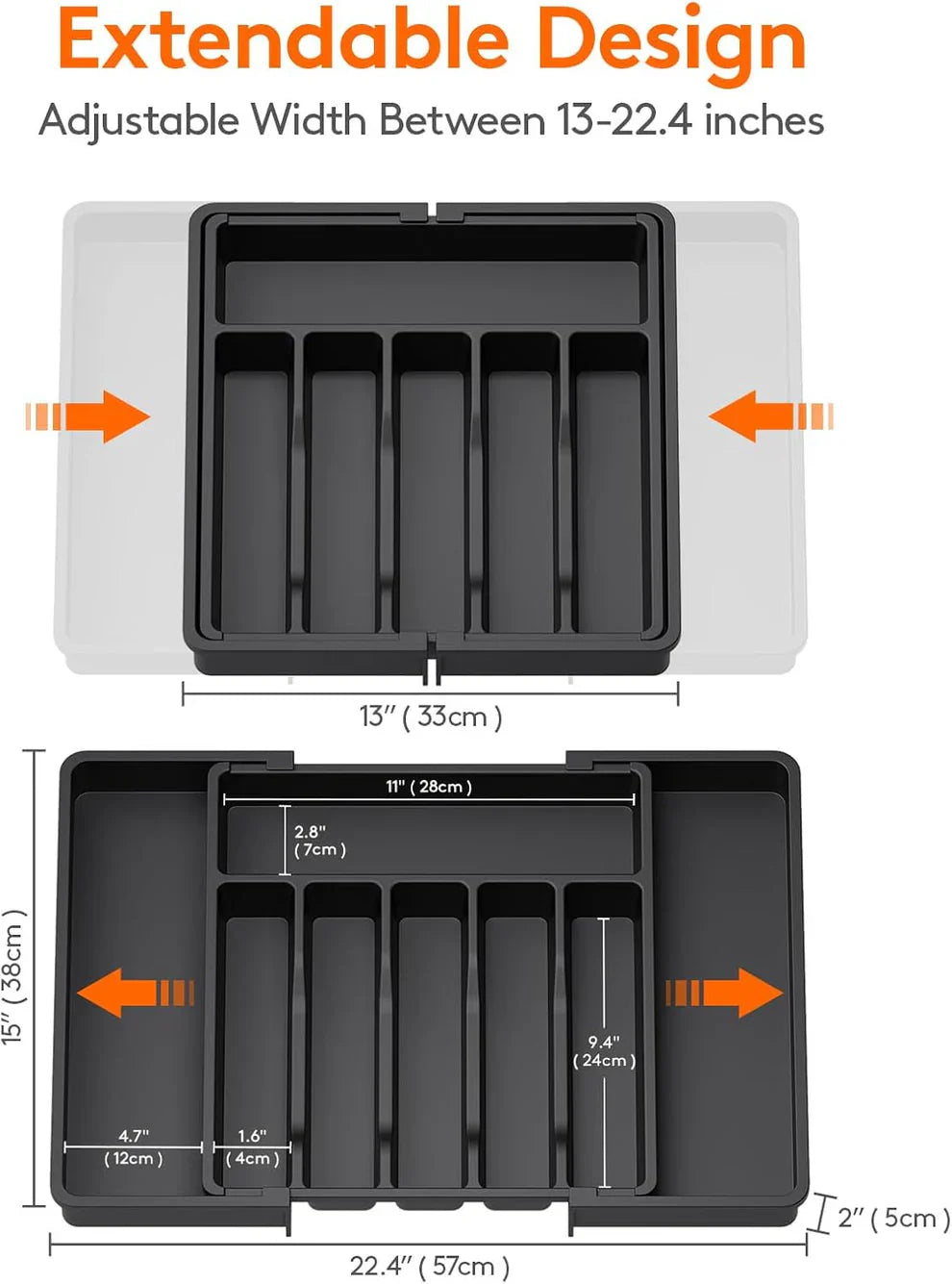 Cutlery Drawer Organizer Tray For Kitchen