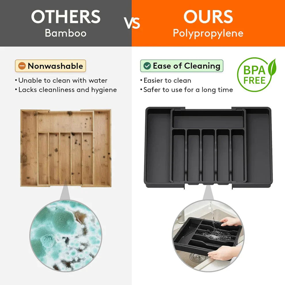Cutlery Drawer Organizer Tray For Kitchen