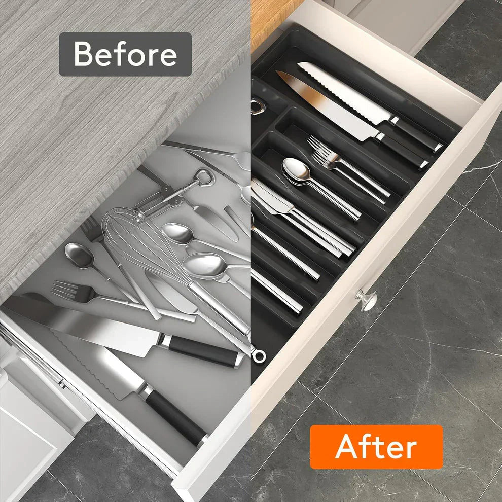 Cutlery Drawer Organizer Tray For Kitchen
