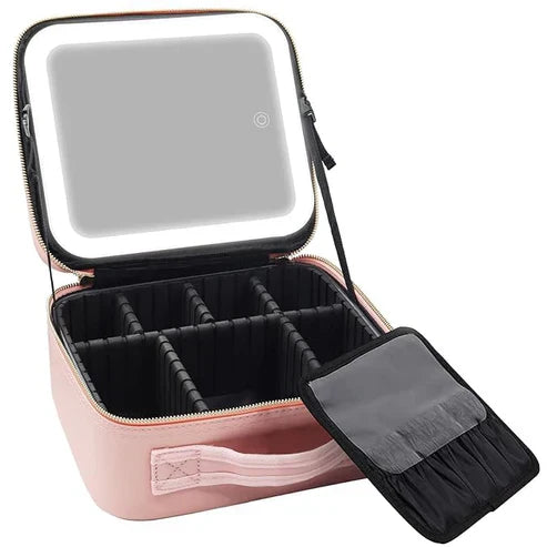 Makeup Travel Case with Mirror LED Light