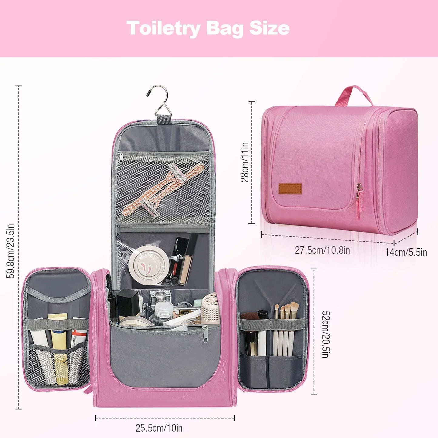 Multifunctional Extra Large Cosmetic Bag for Travel